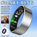 Men Women Smart Ring With Charging Case Heart Rate Sleep Sport Fitness Tracker 3ATM Take Photo SmartRing Android IOS