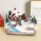 Christmas Rotating Music Statue Christmas Home Decoration