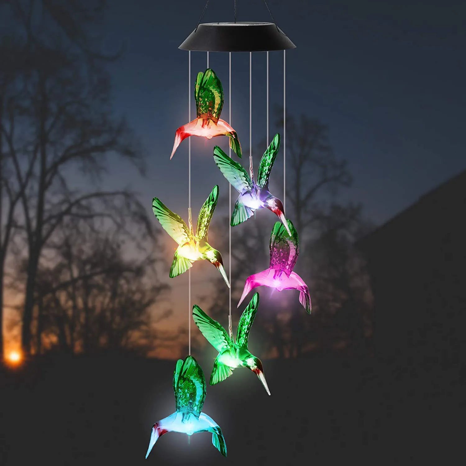 Solar Powered Wind Chime Garden Lights