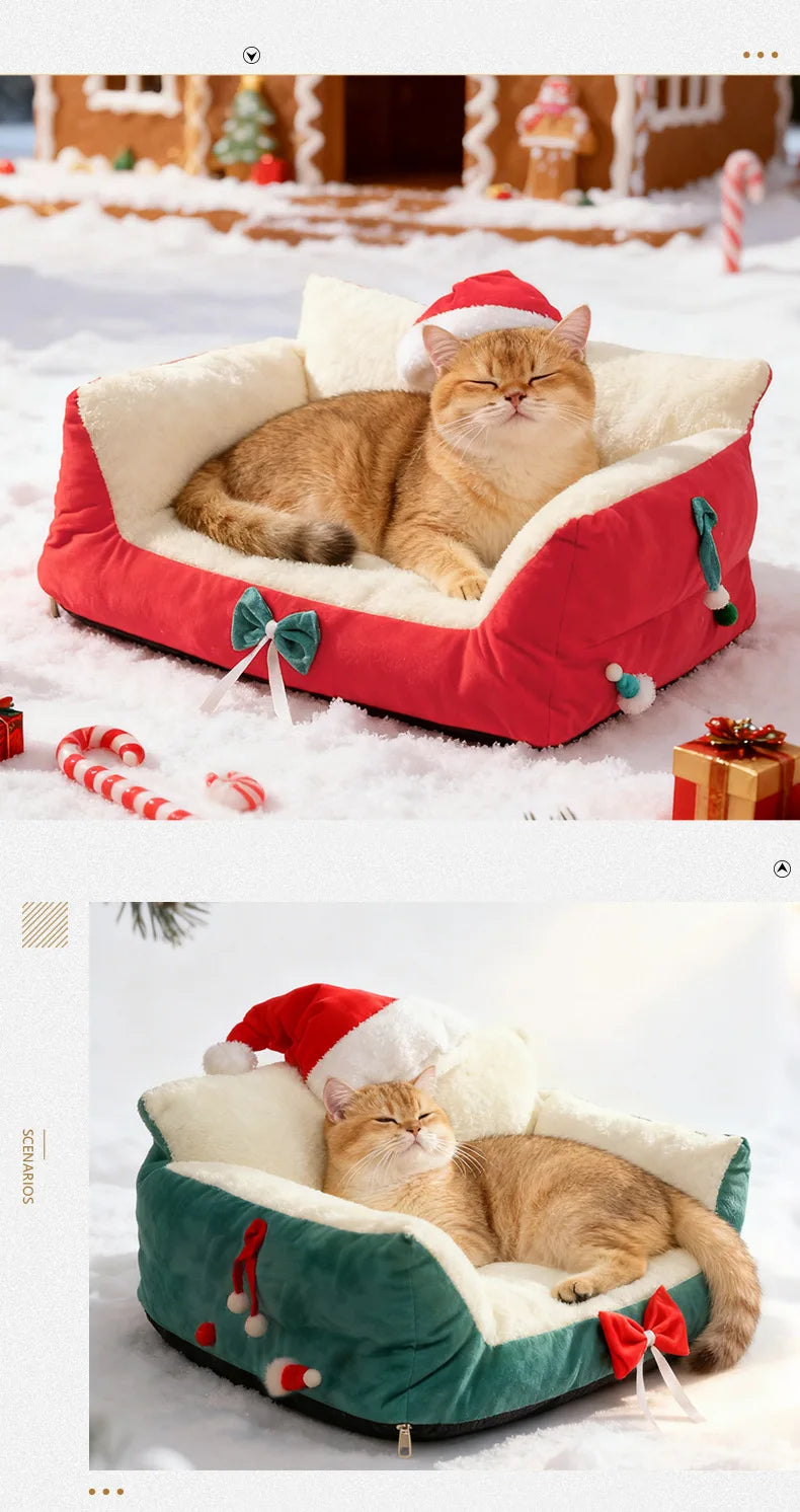 Winter Warm Cat Bed Large Size Removable Washable All Season Pet Sofa