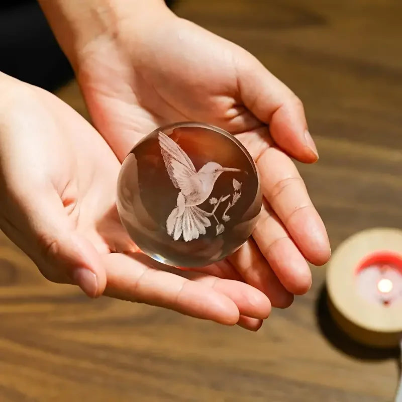 1 pc 3D hummingbird crystal ball