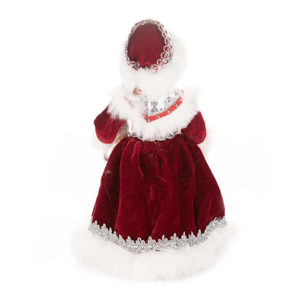 35cm  Plush Doll Christmas Decoration Candy Bucket with Music and Storage Bag.