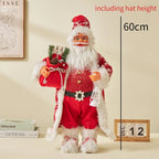 60cm Large Santa Claus Merry Christmas Decorations for Home Happy New Year 2023 Fabric Knitting Clothes Doll Window Decor