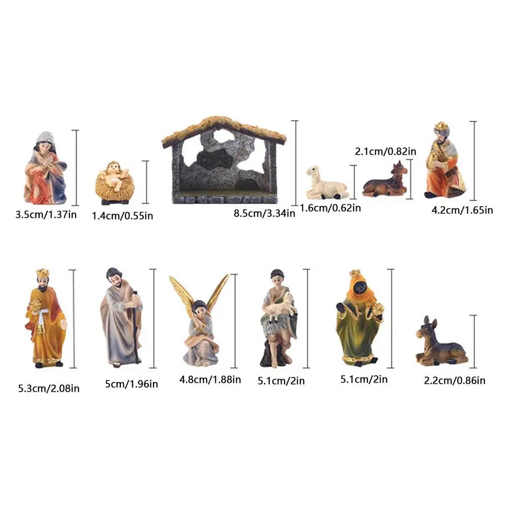 12pcs Christmas Nativity Set