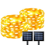 Solar Fairy Lights Outdoor Waterproof 8 Modes Solar String Lights for Christmas Halloween Holiday Patio Backyard Garden Decor