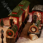 Christmas Gift Christmas Crystal Ball Ornaments LED Lights Train
