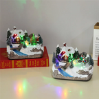 Christmas Rotating Music Statue Christmas Home Decoration