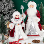 35cm  Plush Doll Christmas Decoration Candy Bucket with Music and Storage Bag.