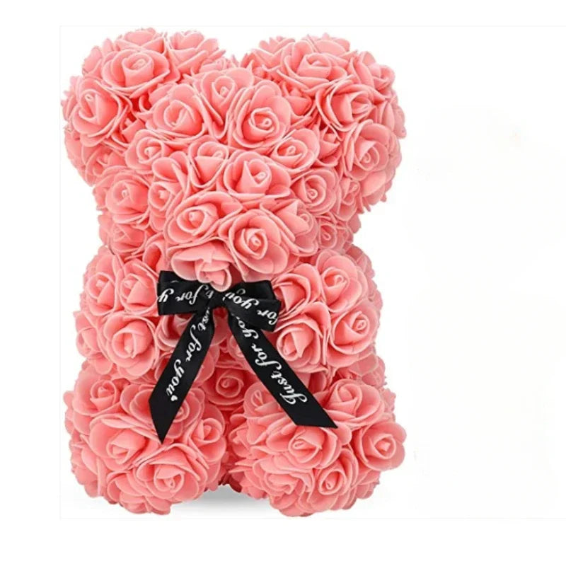 2025 New Artificial Flower Eternal Rose Teddy Bear