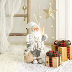 60cm Large Santa Claus Merry Christmas Decorations for Home Happy New Year 2023 Fabric Knitting Clothes Doll Window Decor