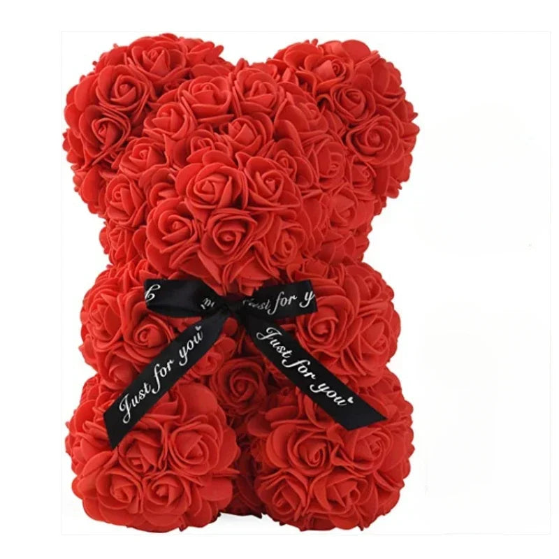 2025 New Artificial Flower Eternal Rose Teddy Bear