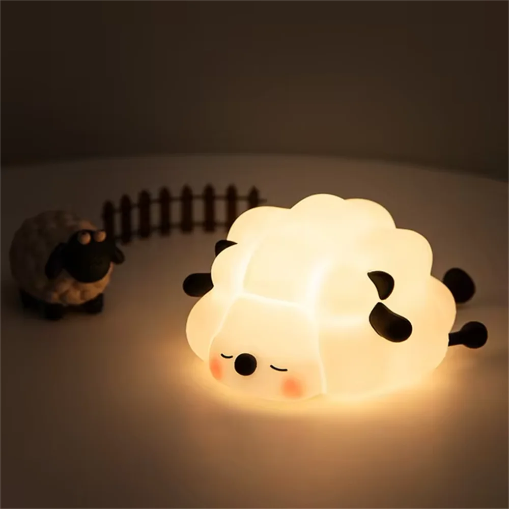 Cute Bunny Cartoon Night Light - USB Rechargeable Touch Dimming