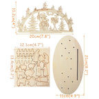 Christmas Wooden Ornaments Snowman Church Christmas