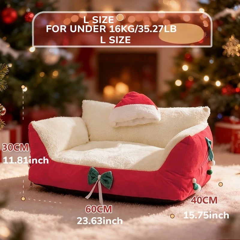 Winter Warm Cat Bed Large Size Removable Washable All Season Pet Sofa