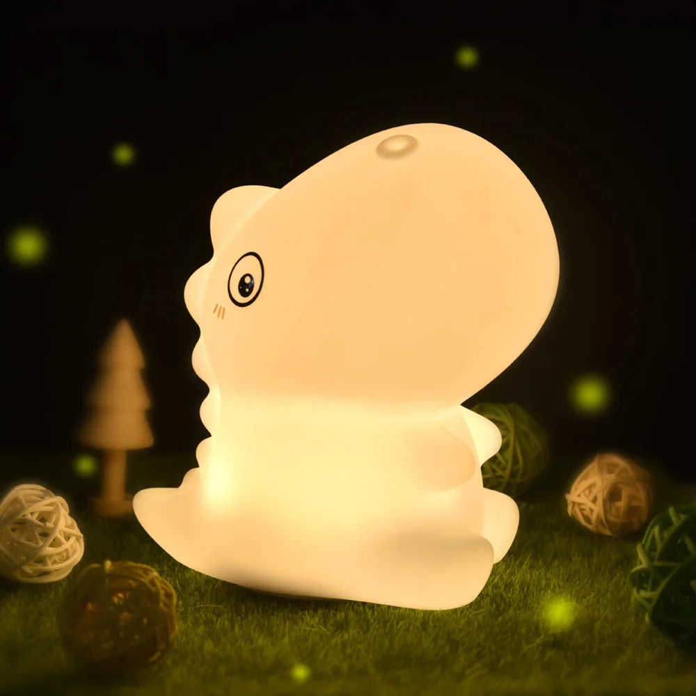 Cute Bunny Cartoon Night Light - USB Rechargeable Touch Dimming