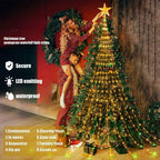 Christmas Decoration Star String Lights 300LED 8 Modes Waterfall Christmas Tree Fairy Lights for Outdoor Wedding Holiday
