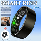 Men Women Smart Ring With Charging Case Heart Rate Sleep Sport Fitness Tracker 3ATM Take Photo SmartRing Android IOS