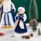35cm  Plush Doll Christmas Decoration Candy Bucket with Music and Storage Bag.