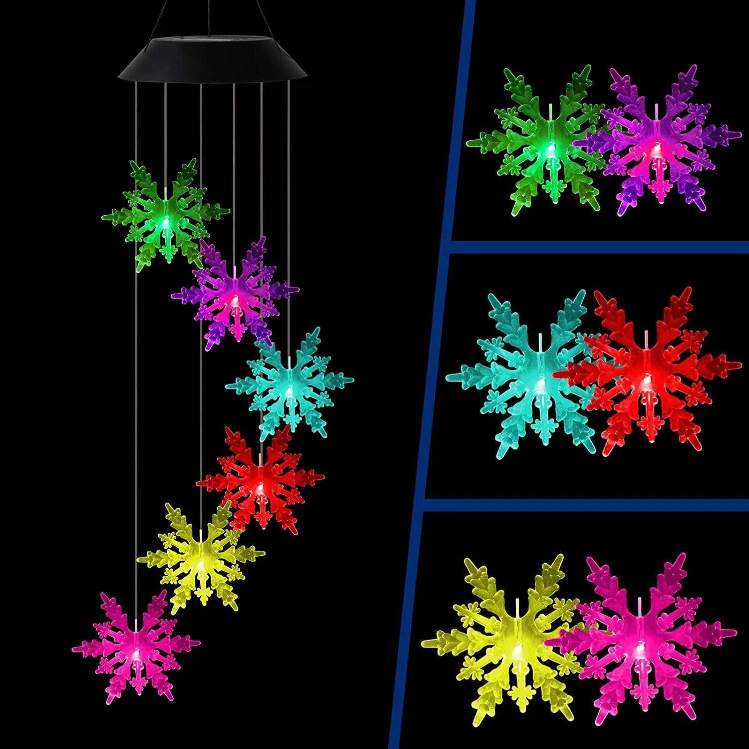 Solar Powered Wind Chime Garden Lights