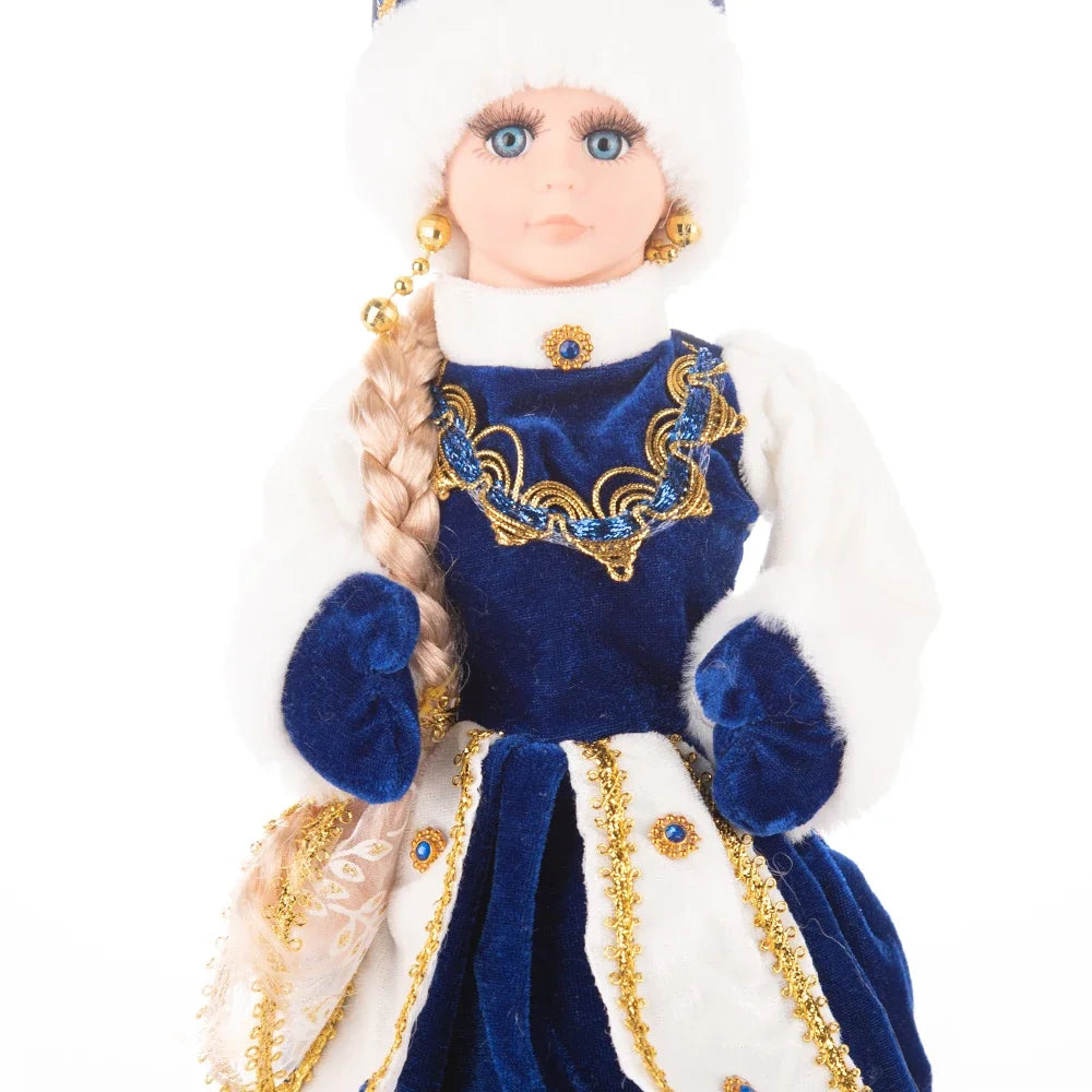35cm  Plush Doll Christmas Decoration Candy Bucket with Music and Storage Bag.