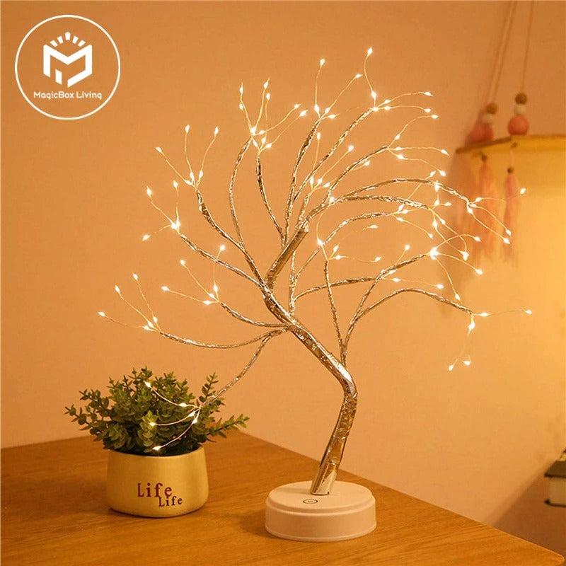 LED Night Light Mini Christmas Tree Copper Wire Garland Lamp.
