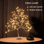 LED Night Light Mini Christmas Tree Copper Wire Garland Lamp.