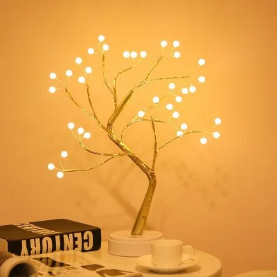 LED Night Light Mini Christmas Tree Copper Wire Garland Lamp.