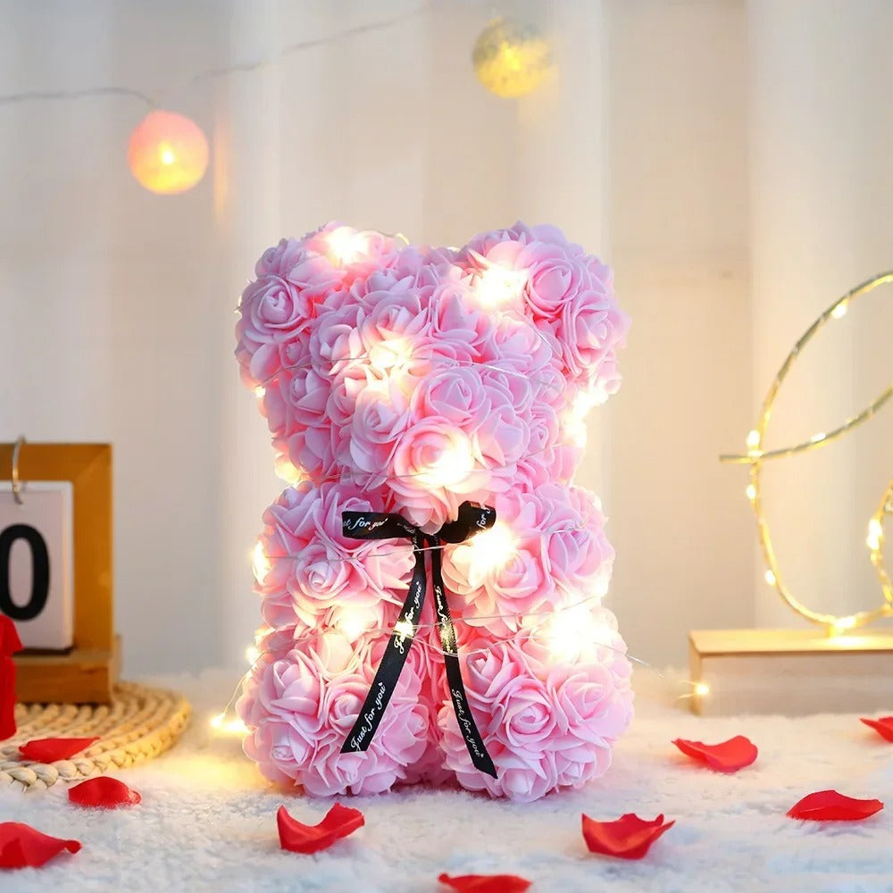 2025 New Artificial Flower Eternal Rose Teddy Bear